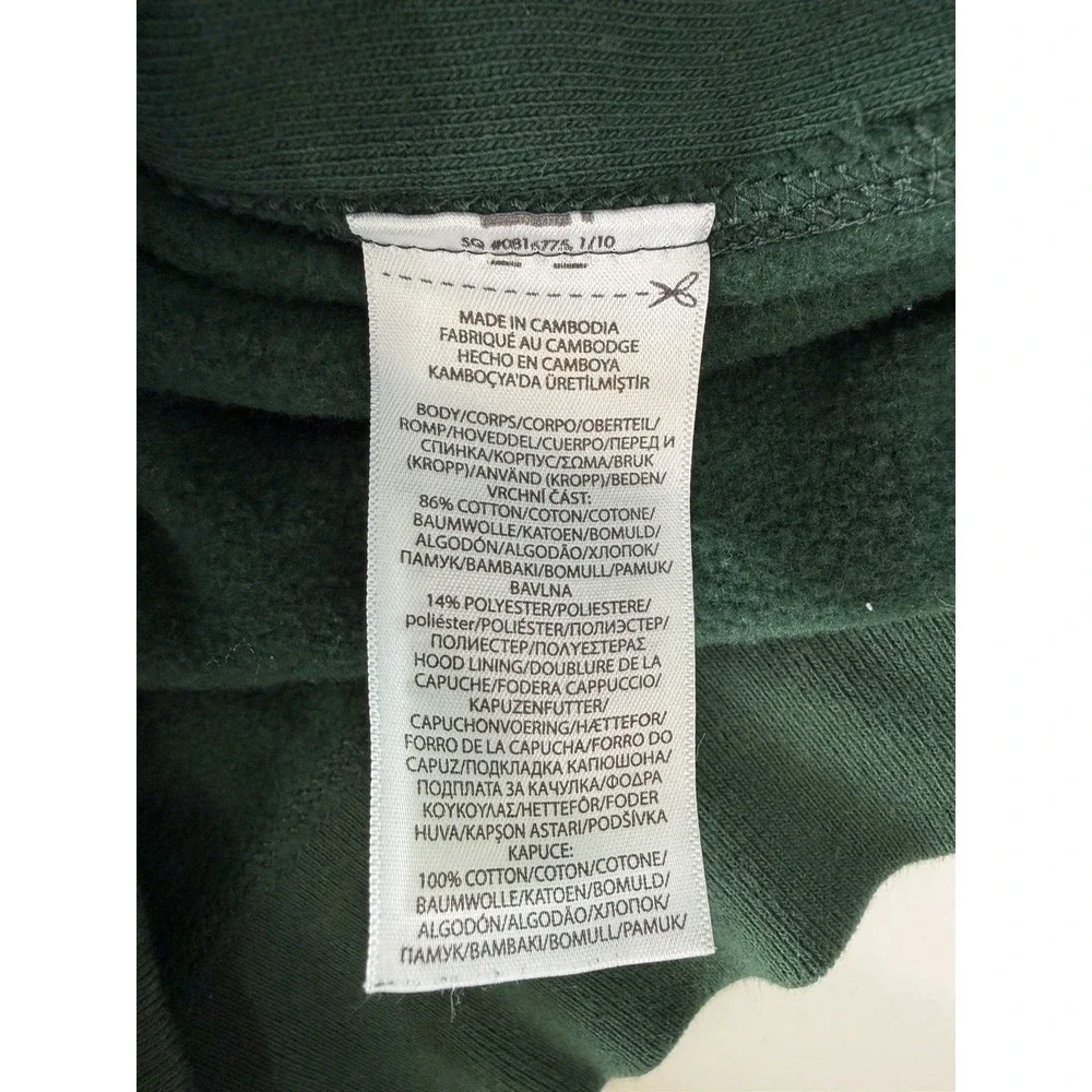 Polo Ralph Lauren classic full-zip hoodie Green Embroided Logo Size M